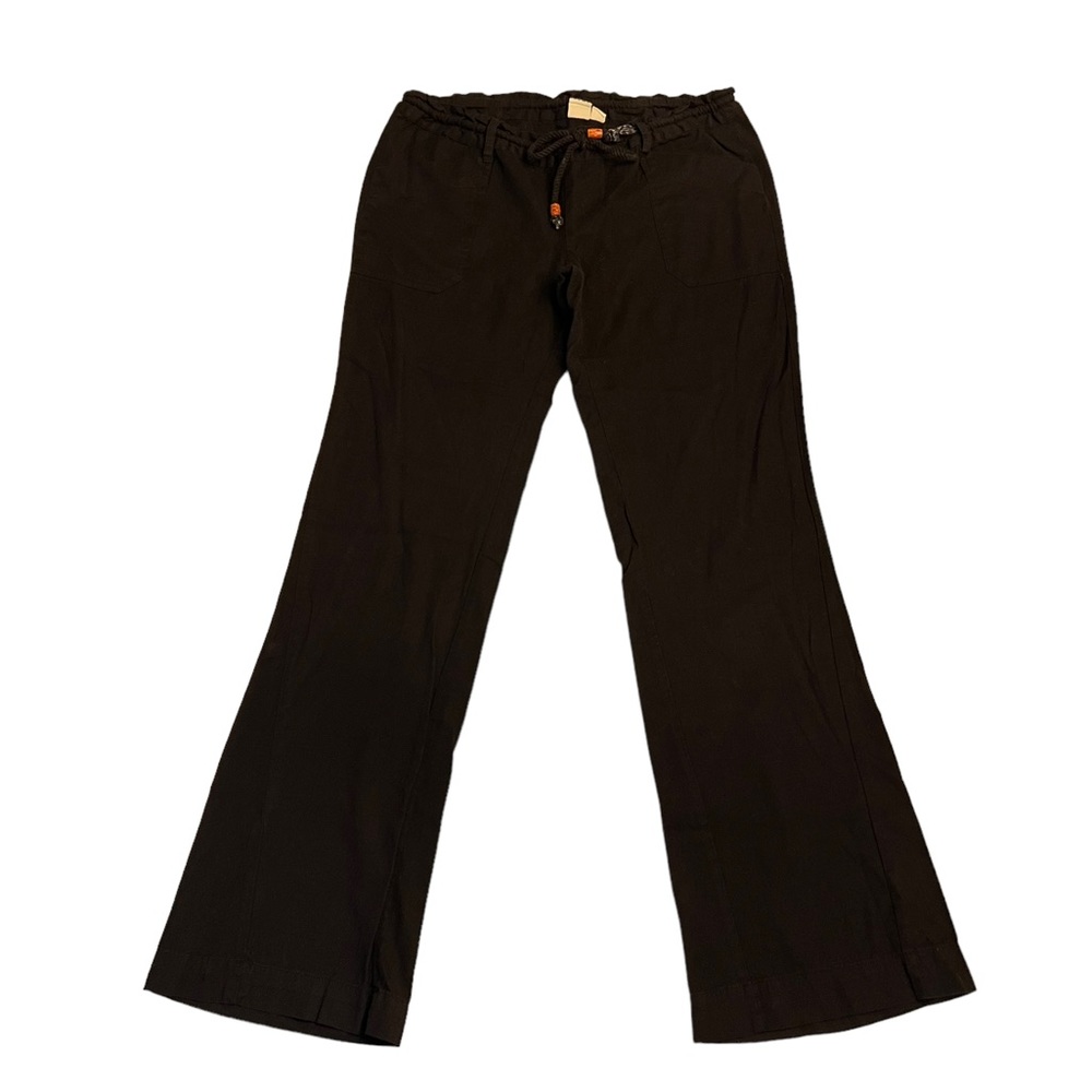 Roxy Black Linen Flare Pants